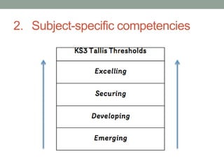 2. Subject-specific competencies
 