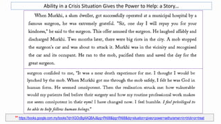 Ability in a Crisis Situation Gives the Power to Help: a Story…
** https://books.google.com.my/books?id=XGOcBgAAQBAJ&pg=PA68&lpg=PA68&dq=situation+gives+power+sethuraman+in+trick+or+treat
 