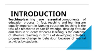 teaching learning process-1. principles and barriers | PPTX