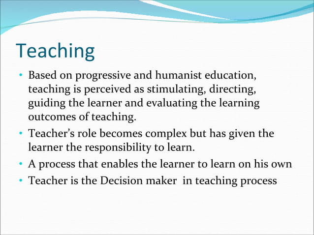 Teaching &learning process | PPT | Workshops and Classes | Hobbies ...
