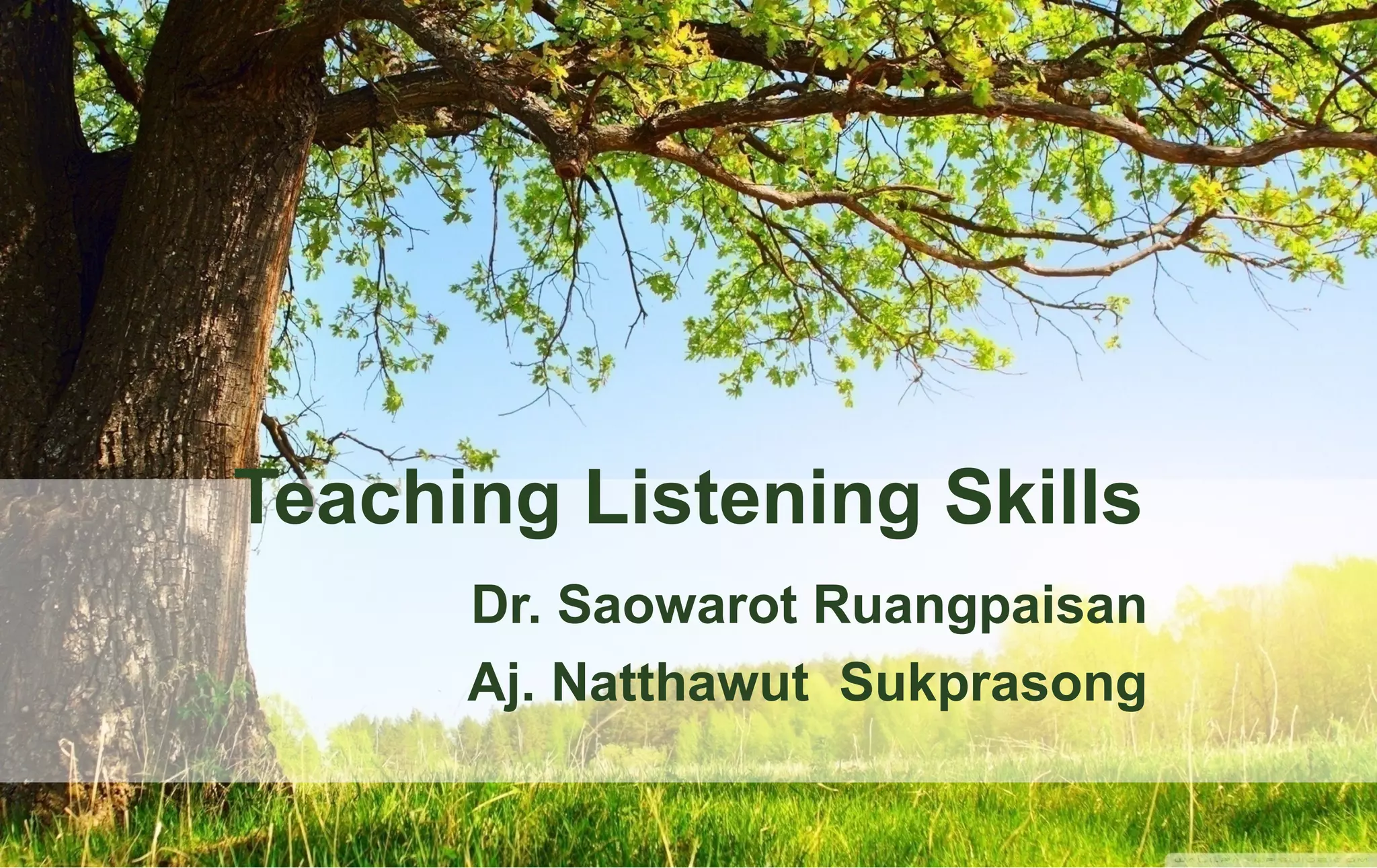 Teaching listening | PPT