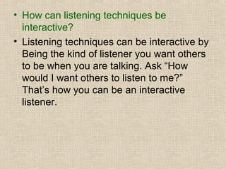 Listening & speaking skills teaching | PPT