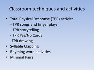 Teaching listening to young learners | PPTX