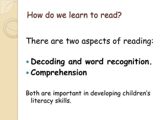 Teaching literacy | PPTX
