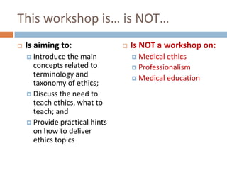 medical ethics topics