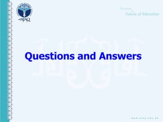 Questions and Answers
 