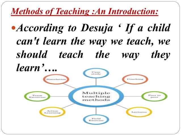 assignment of teaching methodologies