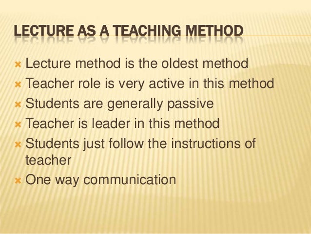 Teaching methodology