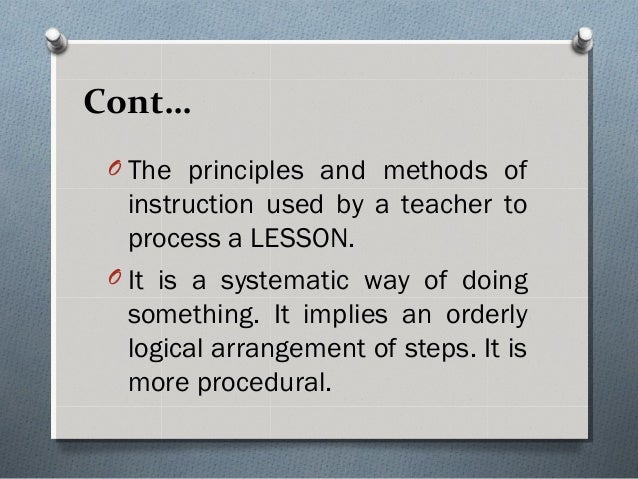 Teaching Methodology