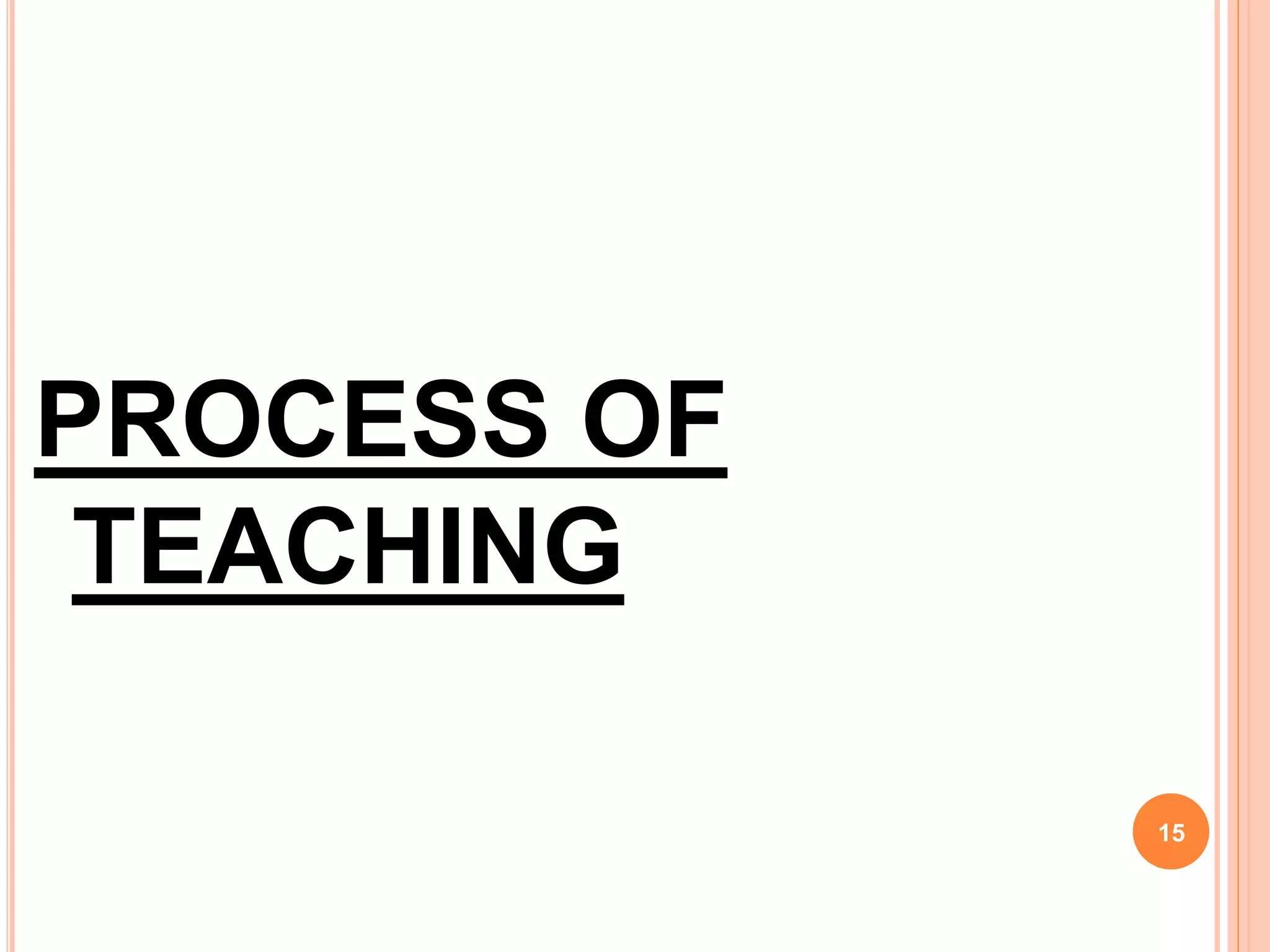 PROCESS OF
TEACHING
15
 