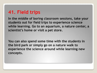 innovative teaching methods in science subject | PPTX