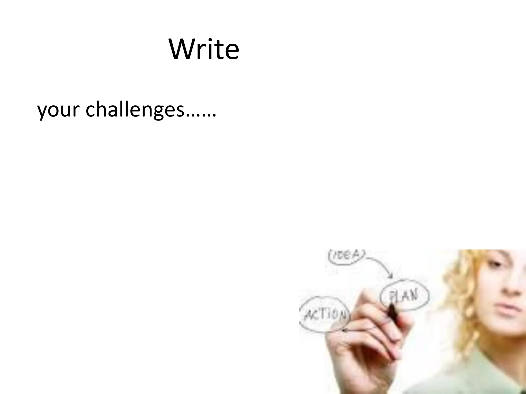 Write
your challenges……

 