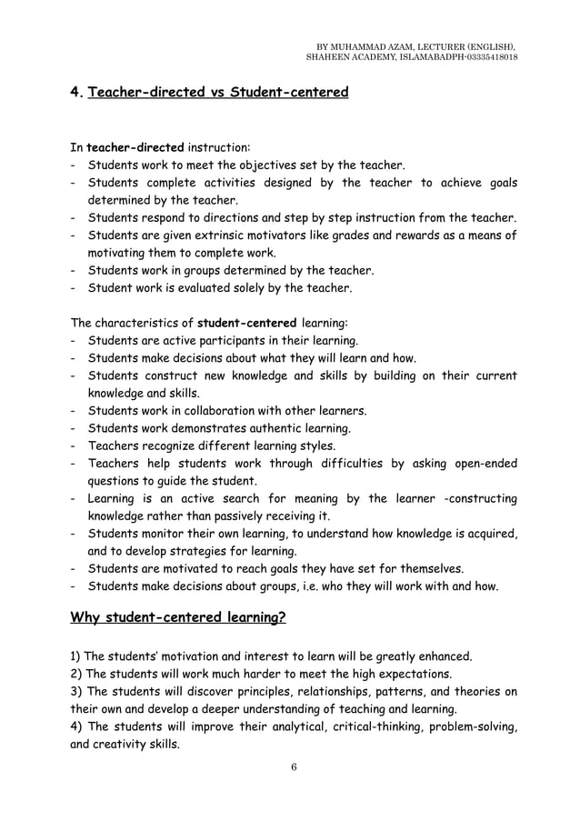 Teaching methods overview by muhammad azam | PDF