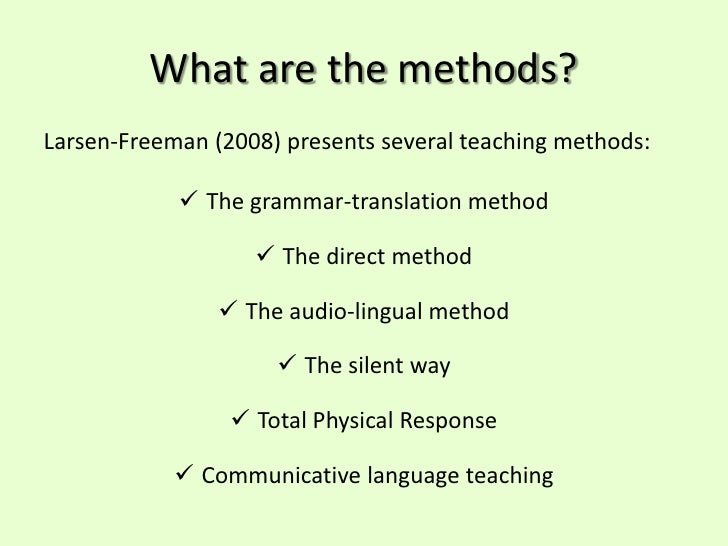 Language teaching methods and approaches ppt to pdf