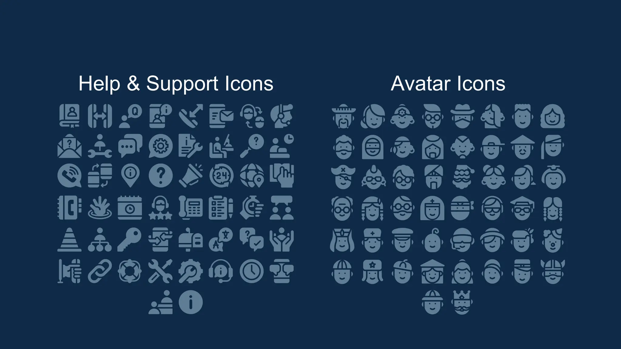 Help & Support Icons Avatar Icons
 