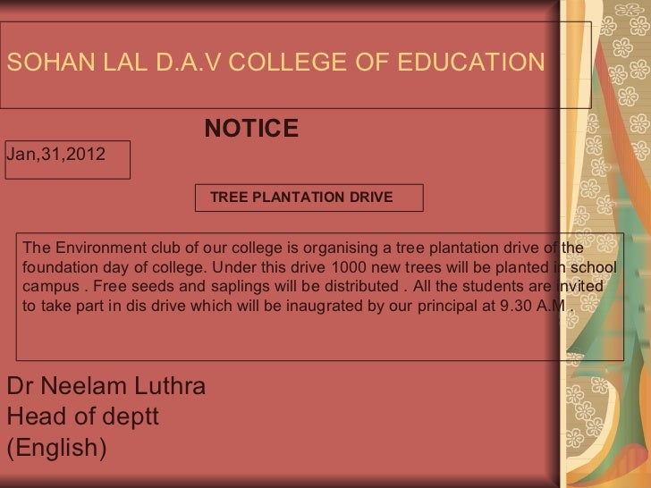 Report writing on tree plantation programme in school in hindi image