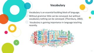 Teaching of grammar and vocabulary | PPT