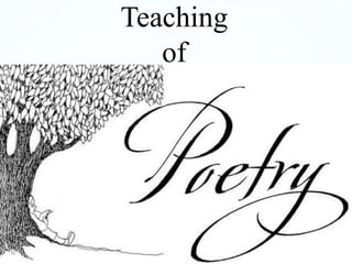 Teaching
of
Poetry
 