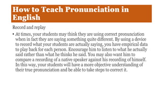 Teaching of pronunciation | PDF