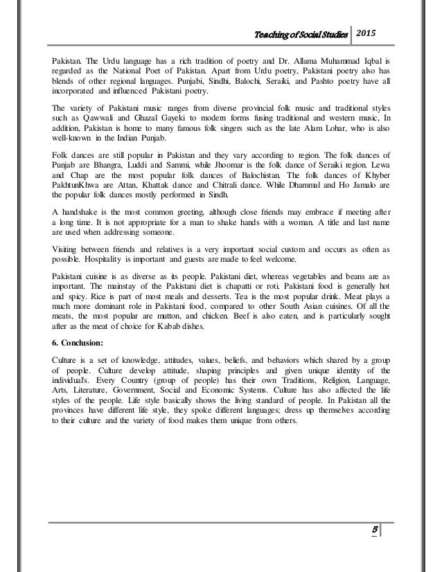 Teaching of social studies culture