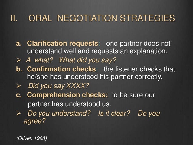 Teaching oral communication strategies