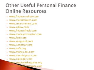 Teaching Financial Literacy in High School | PPT