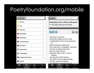 Poetryfoundation.org/mobile
 