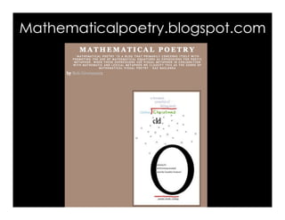 Mathematicalpoetry.blogspot.com
 