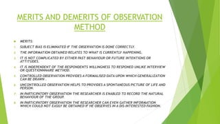 different methods of data collection : Merits and Demerits | PPTX