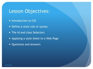 Teaching presentation | PPTX | Web Development | Internet