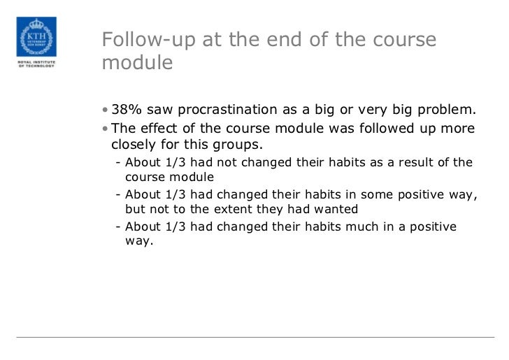 Teaching procrastination - A way of helping students to improve their…