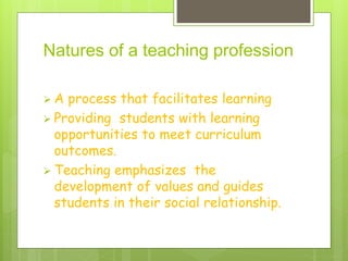 Teaching profession | PPTX