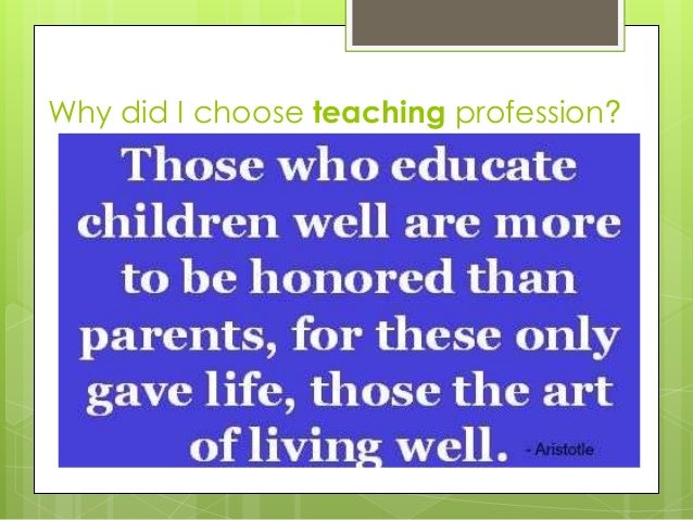 Teaching as a career essay