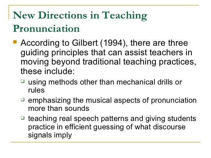Teaching pronunciation