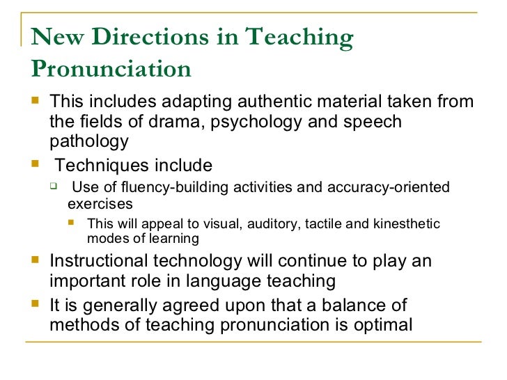 Teaching pronunciation