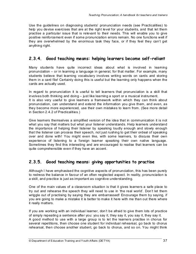 Teaching pronunciation essay picture
