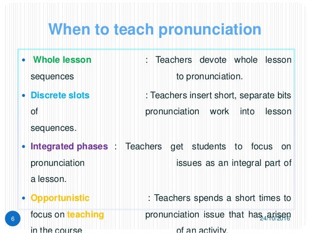 thesis about pronunciation teaching