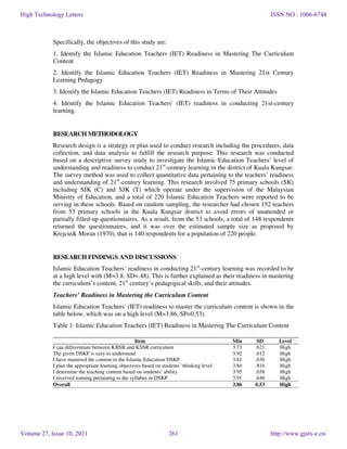 Teaching readiness on 21st century learning perspectives from primary ...
