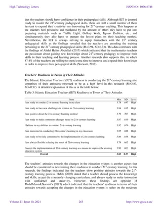 Teaching readiness on 21st century learning perspectives from primary ...