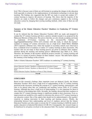 Teaching readiness on 21st century learning perspectives from primary ...