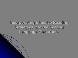 Incorporating Effective Reading
Strategies into the Second
Language Classroom

 