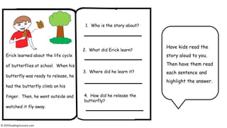 Teaching Kids Reading Comprehension Stages: How to Answer Literal Questions & Inferential Questions