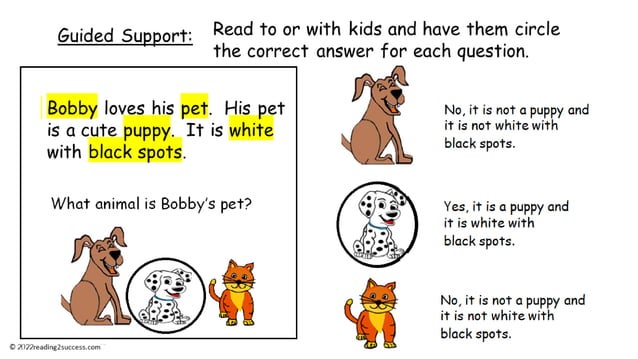 Teaching Kids Reading Comprehension Stages: How to Answer Literal ...