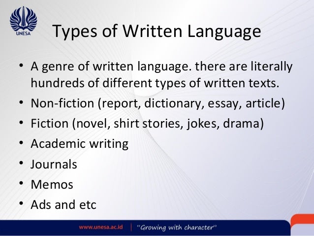 Different types of writing for elementary students