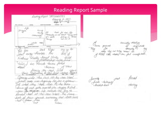 Reading Report Sample
 