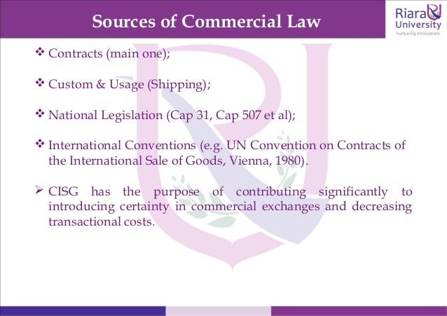 Teaching Slides For Commercial Law
