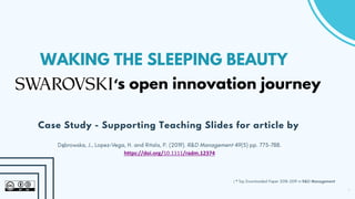 Case Study - Supporting Teaching Slides for article by
ą ‐
https://doi.org/10.1111/radm.12374
*
WAKING THE SLEEPING BEAUTY
‘s open innovation journey
1
 