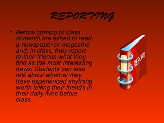 Introduction For Reporting In Class Teaching speaking | PPT