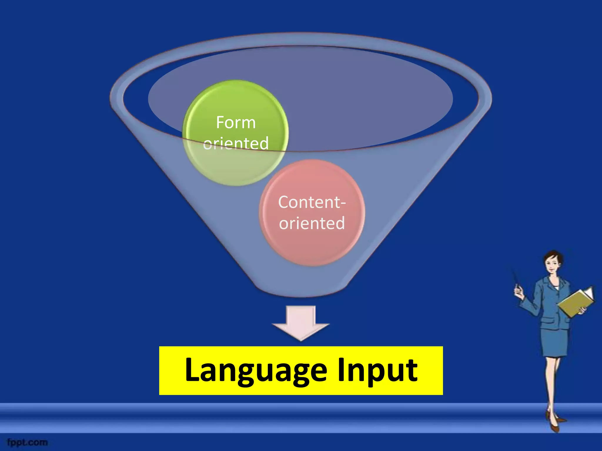 Form
 oriented


            Content-
            oriented




Language Input
 