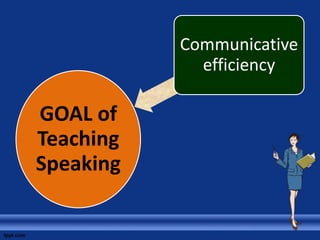 Communicative
             efficiency

GOAL of
Teaching
Speaking
 
